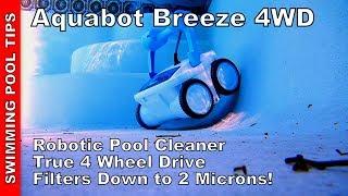 Aquabot Breeze 4WD Robotic Pool Cleaner, True 4WD & Filters Down to an Industry Leading 2 Microns!