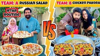 Family Cooking Competition ‍ | Russian Salad  Chicken Pakora | Iftar Day 4 | BaBa Food RRC