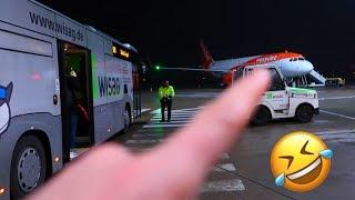 (HILARIOUS) MOST UNNECESSARY Bus Ride to the Aircraft at Berlin Tegel Airport