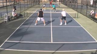 Amazing Pop (Paddle) Tennis point with Zee and Richard vs. Don and Manny