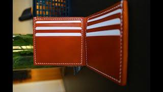 Making a clasic mens bifold wallet, start to end step by step. FREE PDF TEMPLATE