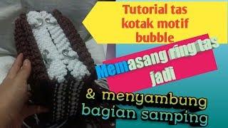 tutorial tas kotak motif bubble part 3/memasang ring Dan menggabungkan sisi samping