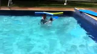 Charlie swimming