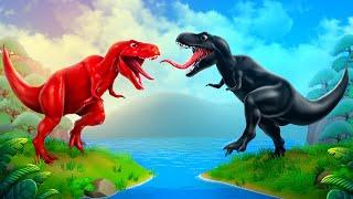 Dinosaur Fight | Red Spider T Rex Vs Black T Rex - Dinosaurs Battle In Jurassic World