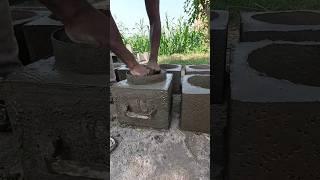 Ventilation concrete blocks. See how its made. #handmade #concrete #asmr #tricks #satisfying