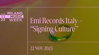 Emi Records Italy – “Signing Culture” – MMW 2023