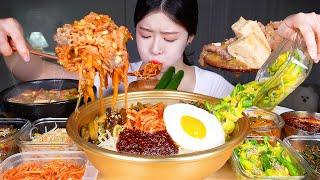 ASMR MUKBANG | HOME MEAL ON A TIRING DAY  BIBIMBAP & SOYBEAN PASTE STEW & SEAWEED! KOREAN HOME FOOD