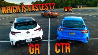 Corolla GR vs Civic Type R vs Modded WRX!! // Track Tested Ep. 3