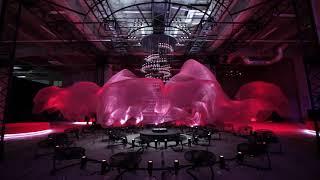 Fabric dances in this art installation by WOW Inc.