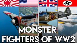 The best fighters of WW2: Zero, Spitfire, Mustang, P 47 Thunderbolt, and More