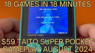 18 Games in 18 Minutes | $59 Taito Super Pocket Gamepley - August 2024 #taito #whattmeter #shorts