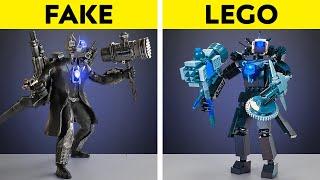 Fake vs LEGO  Titan Camera Man Edition  Can You Guess Who Wins All Battles?