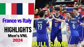 France vs ItalyGame FULL GAME (6-6-2024) (WEEK 2) Men's VNL 2024 | Volleyball nations league 2024