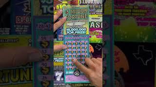 HUGE!! $5 MIL FORTUNE 2X + MATCHES. TEXAS LOTTERY BIG WIN #shorts