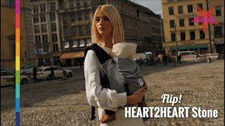 KOKADI Babytrage Flip / Heart2Heart Stone / Für Babys und Kleinkinder / KOKADI Classic