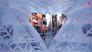 2024 Ice Sculpture Show in Times Square: "Smitten" by Lovie Pignata