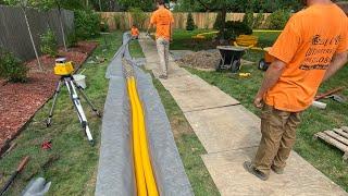 French Drain Installation in Macomb County                Keeping it clean from start to finish!