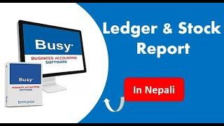 Ledger & Stock report in BUSY Software I Nepali Language