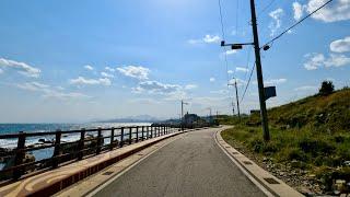 [4K] Clear Day, Busan Gijang Sea Road Drive | Fe01 - Gijang | White Noise, Soundscape, ASMR | 150