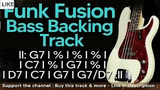 Funk Fusion Bass Backing Track Funk Blues Jam in G