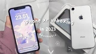  unboxing iPhone xr in 2023 [white] 