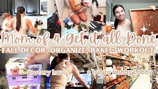 SUMMER MOM OF 4 GET IT ALL DONE | HOBBY LOBBY FALL HAUL | HOME ORGANIZATION, BAKE + WORKOUT