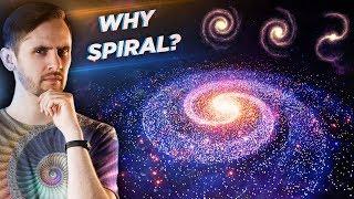 What creates a spiral structure of galaxies?