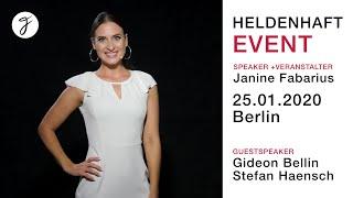 Mega: Das Heldenhaft Event in Berlin von Janine Fabarius mit Gideon Bellin und Stefan Haensch!