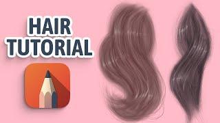 How To Draw Realistic Hair Digitally | Autodesk Sketchbook Tutorial