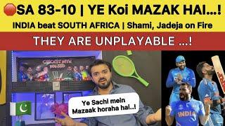 SA 83-10 Ye Mazak Horaha hai kya Again | Unplayable bowling by IND | Pakistani Reaction on IND vs SA