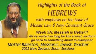 Book of Hebrews week 3A, Messiah has arrived, don't look back. Mottel Baleston, Messianic Jewish