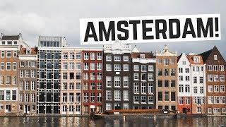 Amsterdam!! - Eating Dutch Bitterballen, Canal Tour + "Special" Brownies   (Netherlands Vlog)