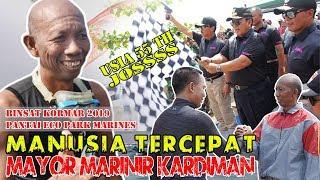 MANUSIA TERCEPAT...MAYOR MARINIR KARDIMAN, LOMBA RENANG EKSEBISI PAMEN (BINSAT MARINIR 2019)