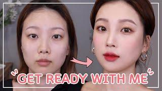 SUB) Simple Brown Daily Makeup+ How to Tie Your Short Hair Pretty ⎮ MisoJeong