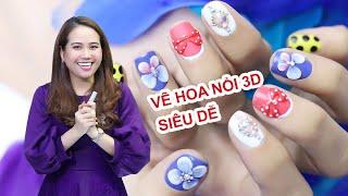 Hướng dẫn vẽ hoa nổi 3D siêu dễ – Pang Mỹ Nguyên | KellyPang Nail