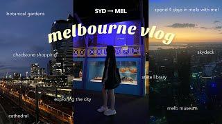 travel vlog | 4 days in melbourne  chadstone shopping centre, state library, eureka skydeck & more