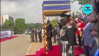 President Akufo-Addo arrives in Parliament to deliver his final SONA