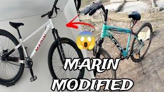 How to build cheapest stunt cycle //Marine frame modify//  #modified #stunt cycle build