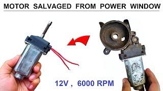 Do Not Throw Away your Car Power Window Motor - 12v 10 Amps DC Motor Salvage DIY