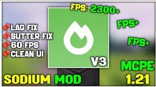 Sodium mod for MCPE 1.21 || How to fix lag in minecraft pe 1.21