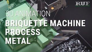 Metal briquetting machine from RUF | 3D visualization - How does briquette machine work