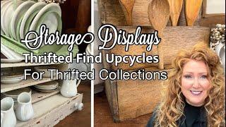 Thrifted Finds Upcycle into Storage Displays for you Thrifted Collections | on a budget.