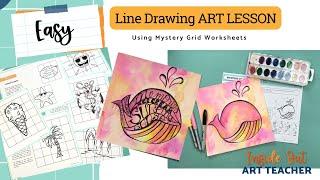 Super Easy Line Drawing Art Lesson | High School Art Lesson