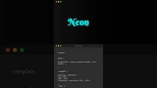 CSS Neon Flicker Text Effect #shorts