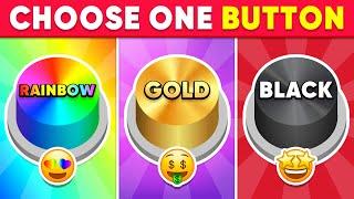 Choose One Button! Rainbow, Gold or Black Edition ⭐️ Quiz Alien