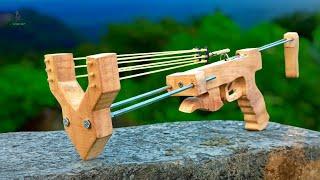 DIY- Slingshots using Wooden || Bamboo Craft