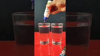 Cold and hot water in glue experiment #experiment #scienceexperimentwithwater #lifehacks #mmexperime