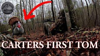 Turkey Hunting | Carter Kills His First Tom | Logan Takes A Shot