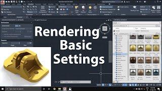 AutoCAD Rendering - Basic settings - Material & Texture apply