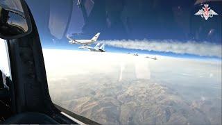 Su-35S fighter jets escorted the Russian President's plane to the UAE and Saudi Arabia.